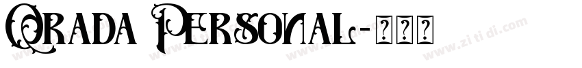 Qrada Personal字体转换 Qrada Personal字体转换